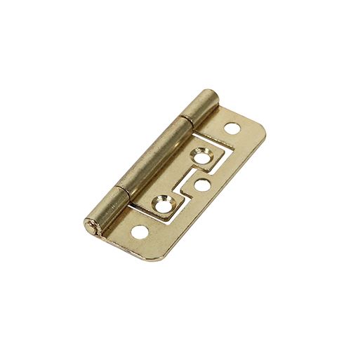 Timco Flush Hinge, Electro Brass, 63x37mm (2 Pack)