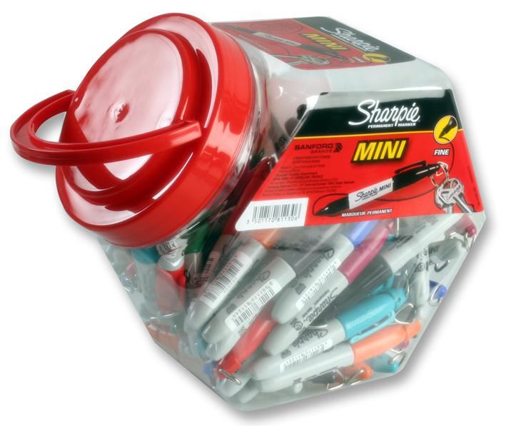 SHARPIE - Pen Penanda Kekal Mini Hujung Bulat Halus - Pek 72 Warna Pelbagai