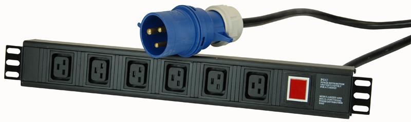 Powerdata Technologies - PDU 6-Bhealach IEC C19, Breiseán Commando 32A, Suiteáí