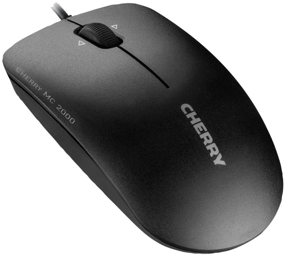 Cherry MC 2000 Mouse Cablato con Rotellina a Inclinazione, Nero