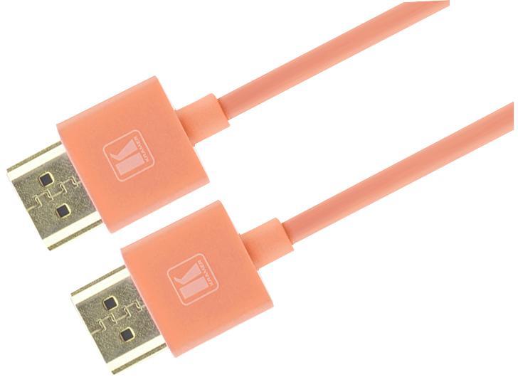 KRAMER Premium High-Speed HDMI-Kabel Ultra Slim, 0,9m Orange