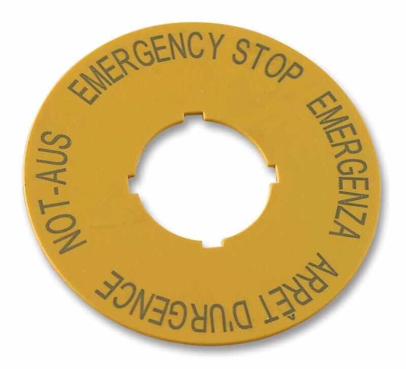 EATON MOELLER Emergency Stop Label, 4-Language