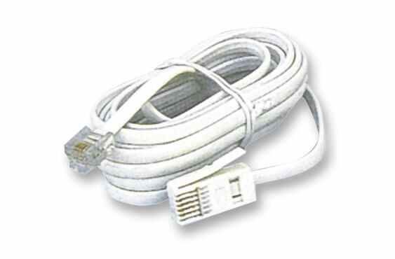 PRO SIGNAL BT431A RJ11-BTプラグ クロスオーバーテレフォンケーブル 5m ホワイト