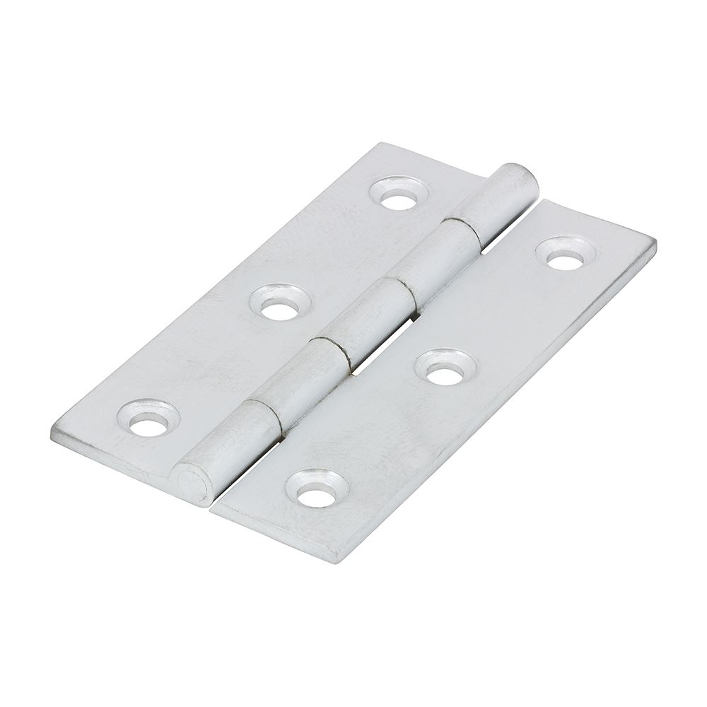 Timco Solid Drawn Brass Hinge, Satin Chrome, 64mm x 35mm (Pair)