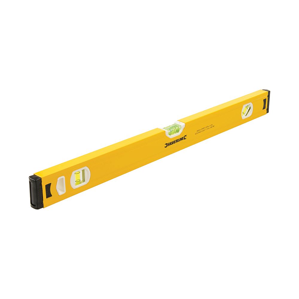 Silverline 600mm Spirit Level - Aluminium, 1.1mm