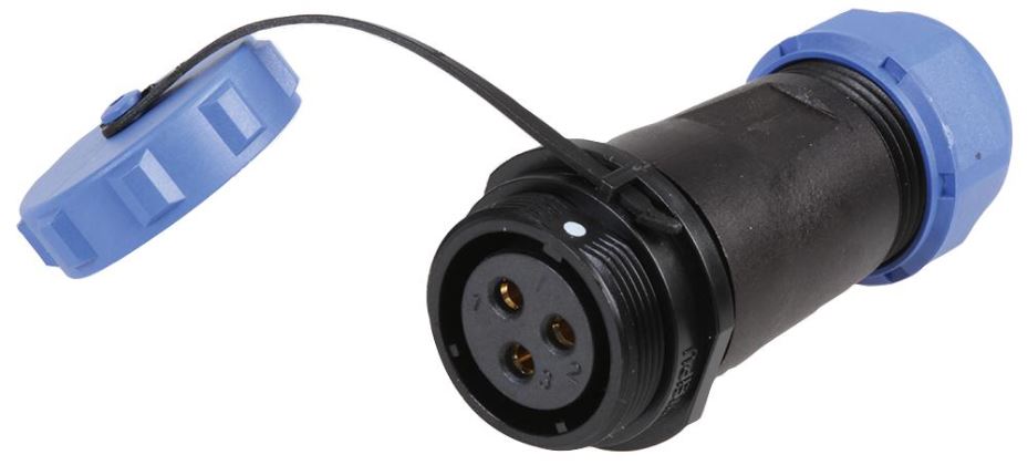 PRO ELEC SP211 Serie 3-polige ronde schroefconnector, IP68, 30A