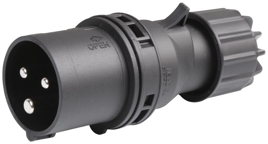 PRO ELEC 16A IP44 CEE konektor kabelový, 230V, černý