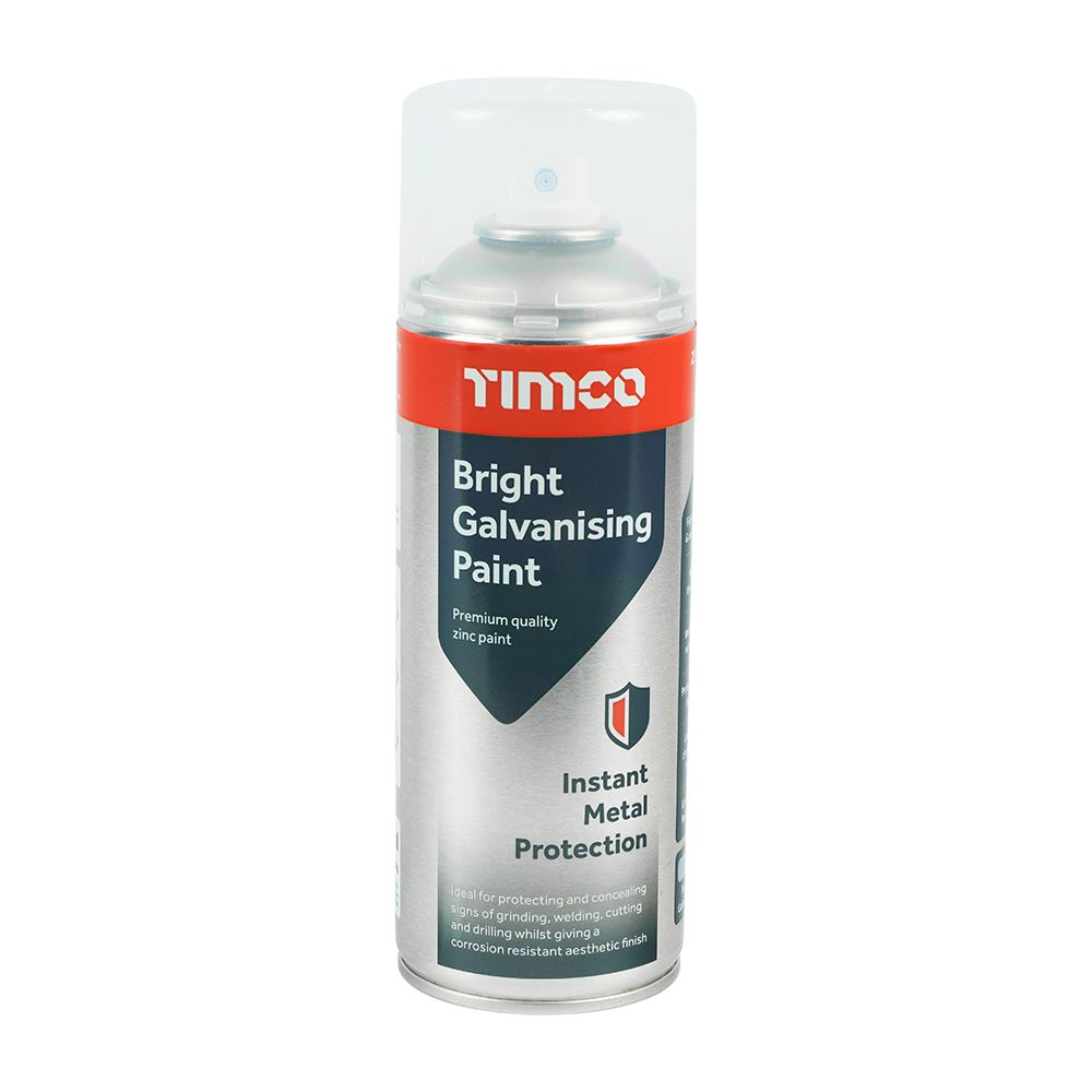 Timco Galvanising Paint - 380ml, Bright Zinc Spray