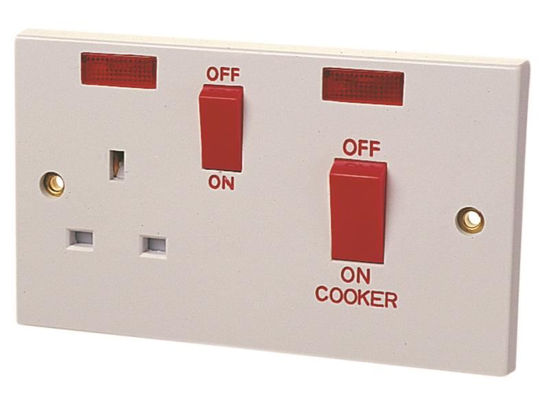 Dencon Interruptor Bipolar 45A com Tomada 13A Comutada