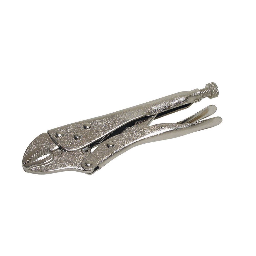 Silverline Self-Locking Pliers, 220mm Curved, Nickel-Plated Steel
