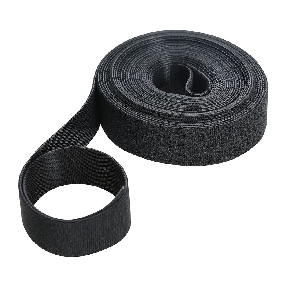 Fixman Black Self-Wrap Hook & Loop Tape, Nylon, 25mm x 5m