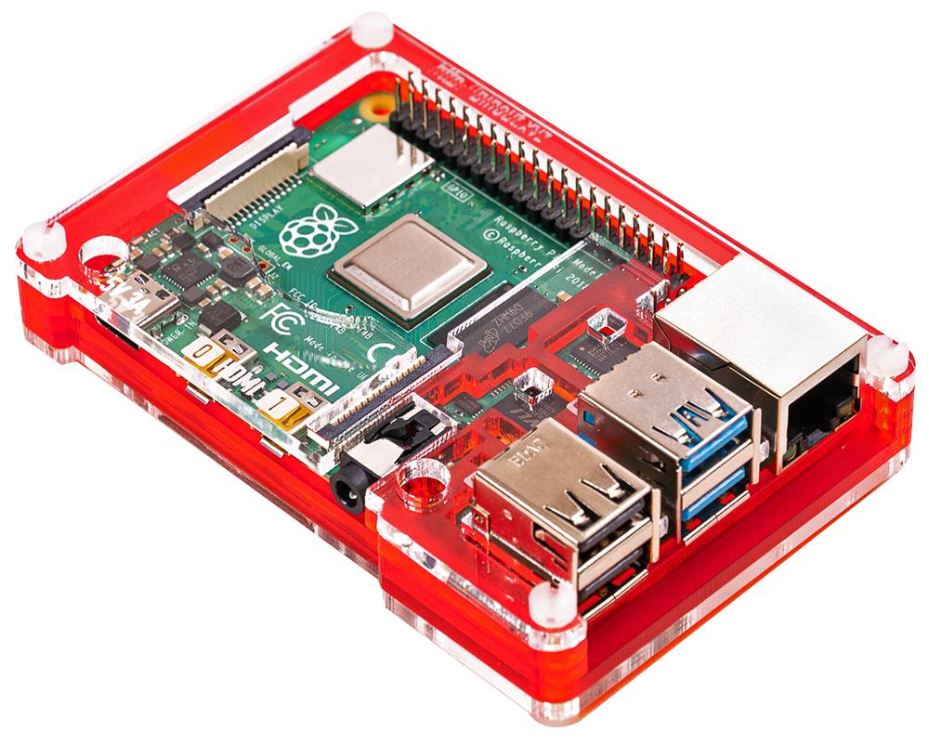 PIMORONI Pibow Coupe 4 Kryt pro Raspberry Pi 4 B, červený