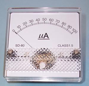 MULTICOMP Analoge Paneelmeter, DC Stroom 0µA-100µA