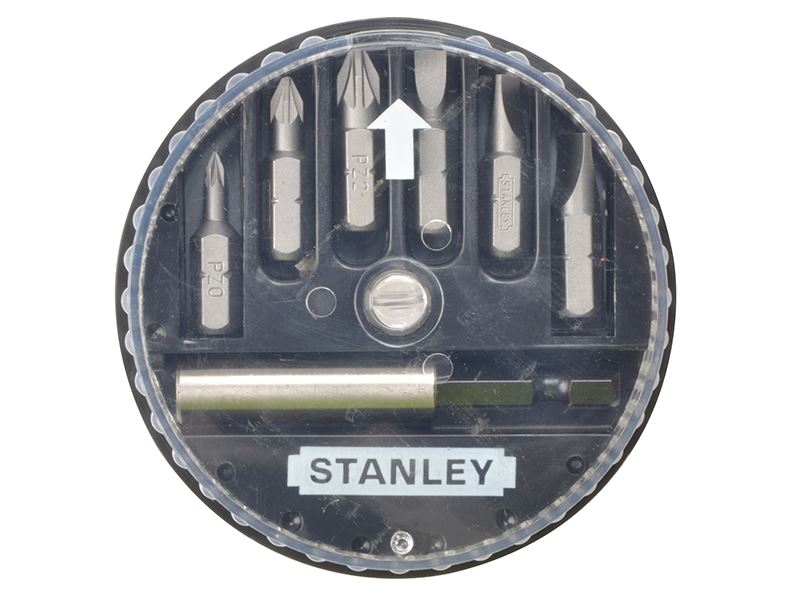 STANLEY 7-Piece Slotted/Pozidriv Insert Bit Set with Magnetic Holder