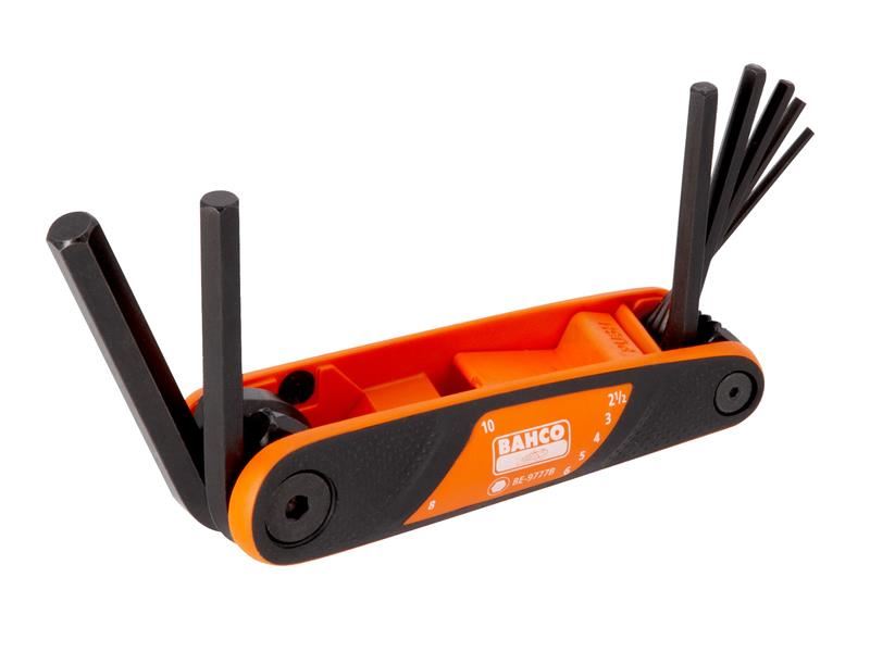 Bahco BE-9777B Hex Key Folding Set, 7-Piece
