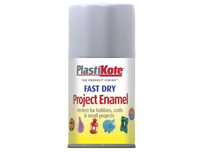 PlastiKote Fast Dry Enamel Spray Paint - Aluminium, 100ml