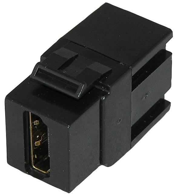 TUK - Penyambung HDMI Keystone Wanita ke Wanita, Hitam