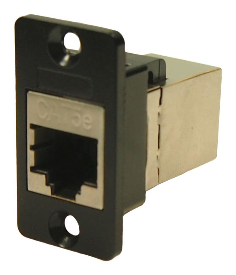 CLIFF Cat5e RJ45 소켓 간 슬림 연결 커넥터, 블랙 메탈