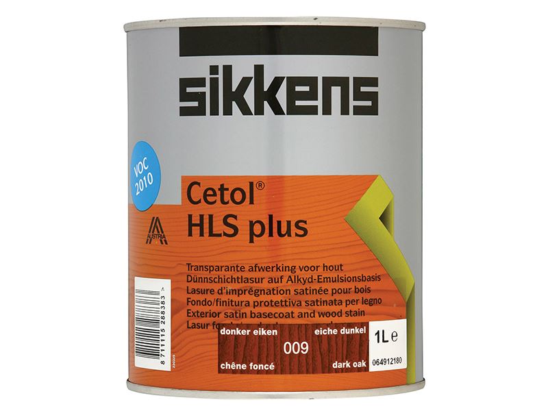 Sikkens Cetol HLS Plus Translucent Woodstain, Dark Oak, 1 Litre
