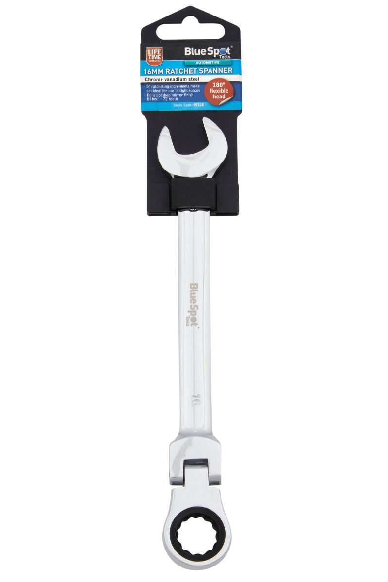 Blue Spot Tools - Εύκαμπτο Κλειδί Ροκέ 16mm Χρώμιο-Βανάδιο