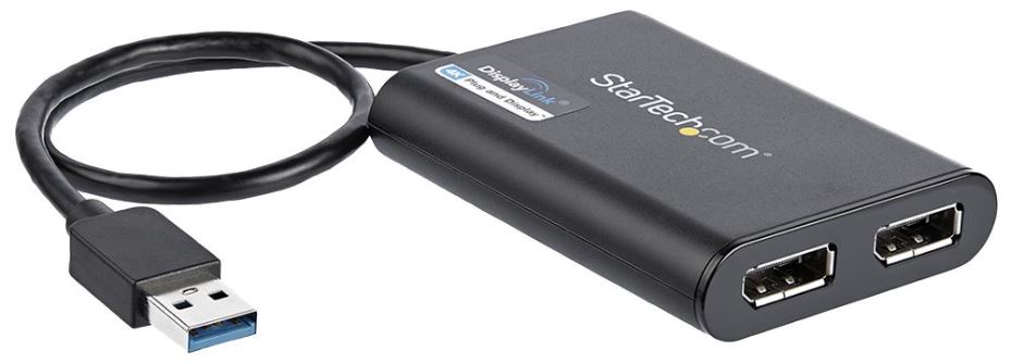 STARTECH - Penyesuai USB-A ke Dual DisplayPort - 4K 60Hz