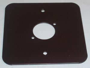 PENN ELCOM Single Gang XLR Wall Plate, Black, Rounded Corners