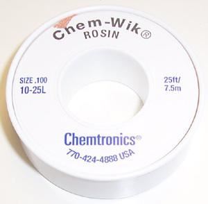 Chemtronics Rosin Desoldering Braid, 2.5mm x 7.5m, Blue Label