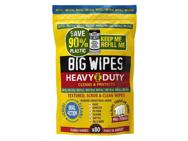 Big Wipes Pro+ Antiviral Cleaning Wipes, 80-Pack Refill