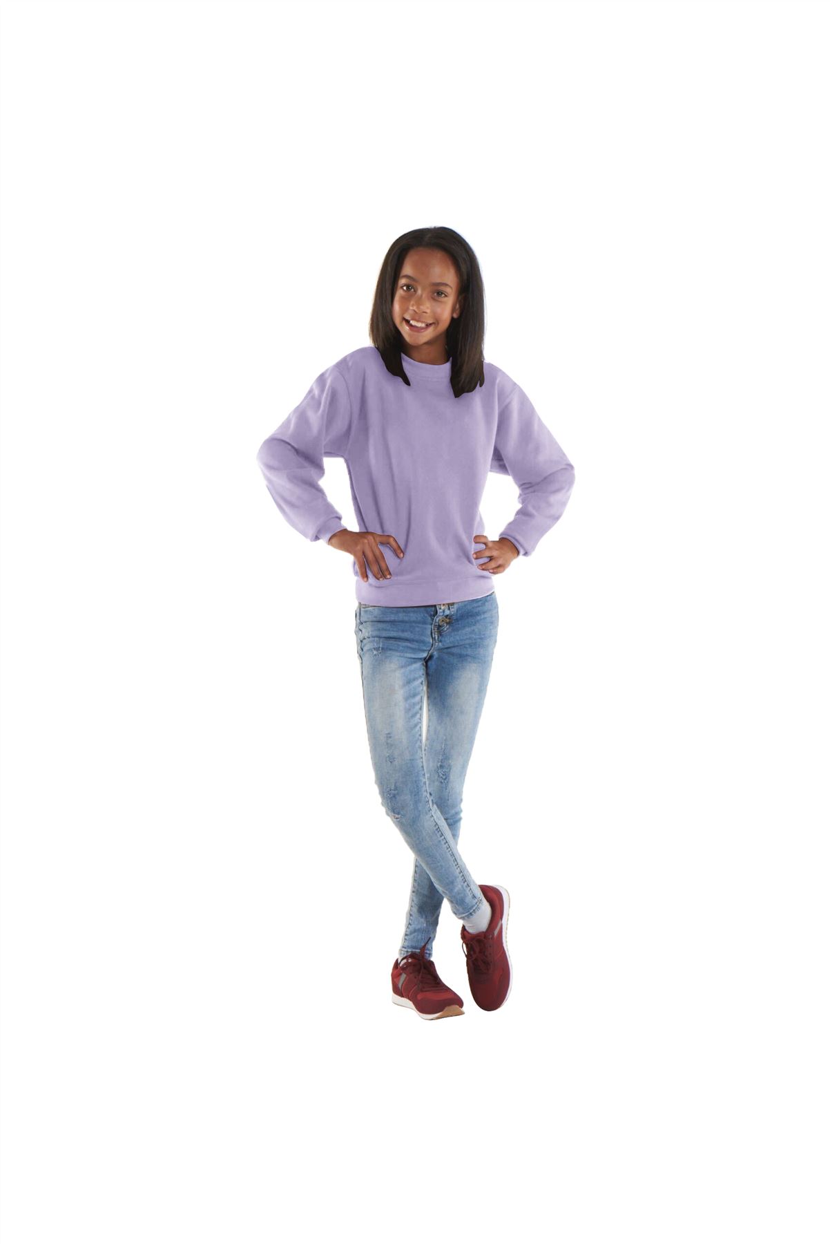 Uneek Kids' Pink Sweatshirt, Size 11-13 Years