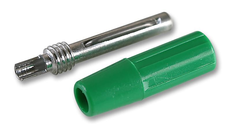 Fiche verte DELTRON 4 mm plaquée nickel, 10 A
