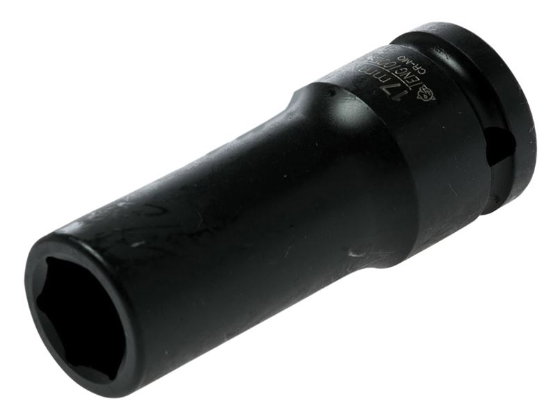 Soquete de Impacto Profundo Teng 17mm, 1/2 Polegadas, Hexagonal 6-Pontos