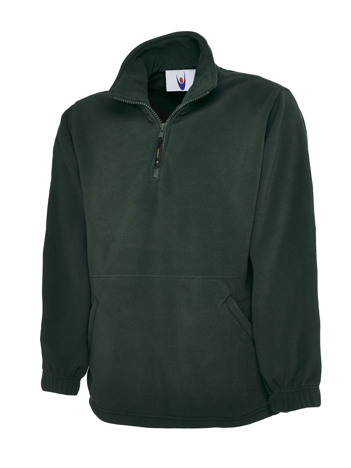 Uneek Unisex Premium 1/4 Zip Micro Fleece Jacket - Bottle Green - XL