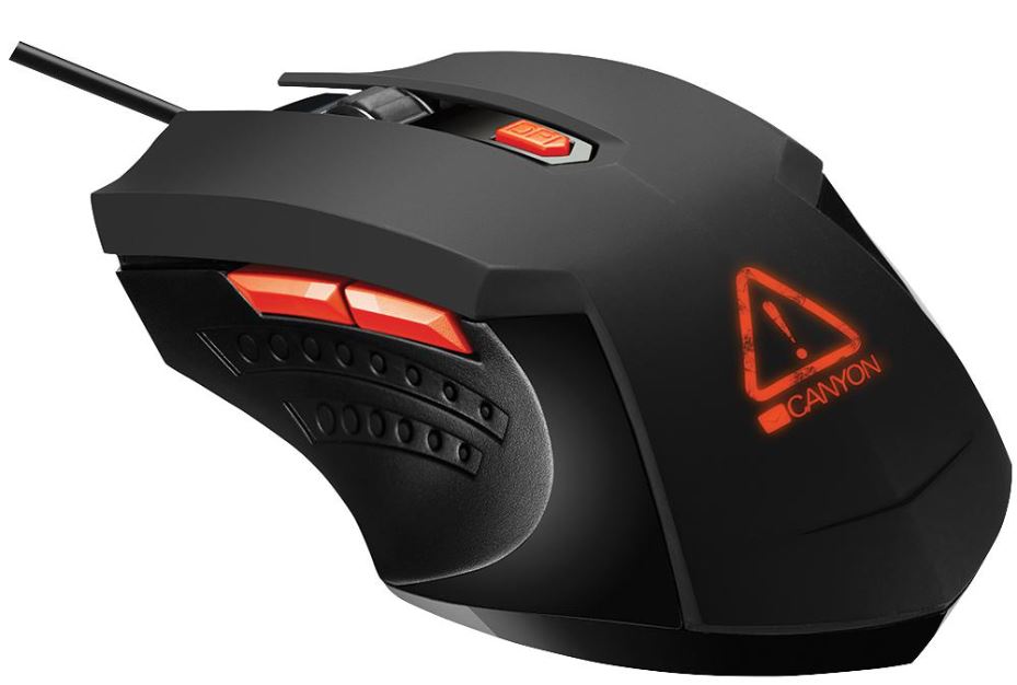 CANYON Star Raider עכבר גיימינג אופטי עם 6 לחצנים, שחור