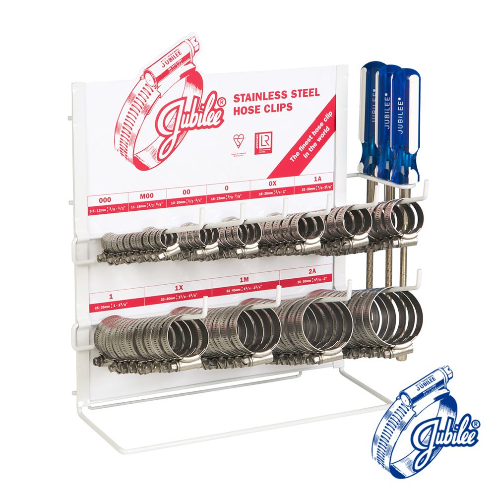 Jubilee Clip Dispenser Set, Stainless Steel, 100 Pieces