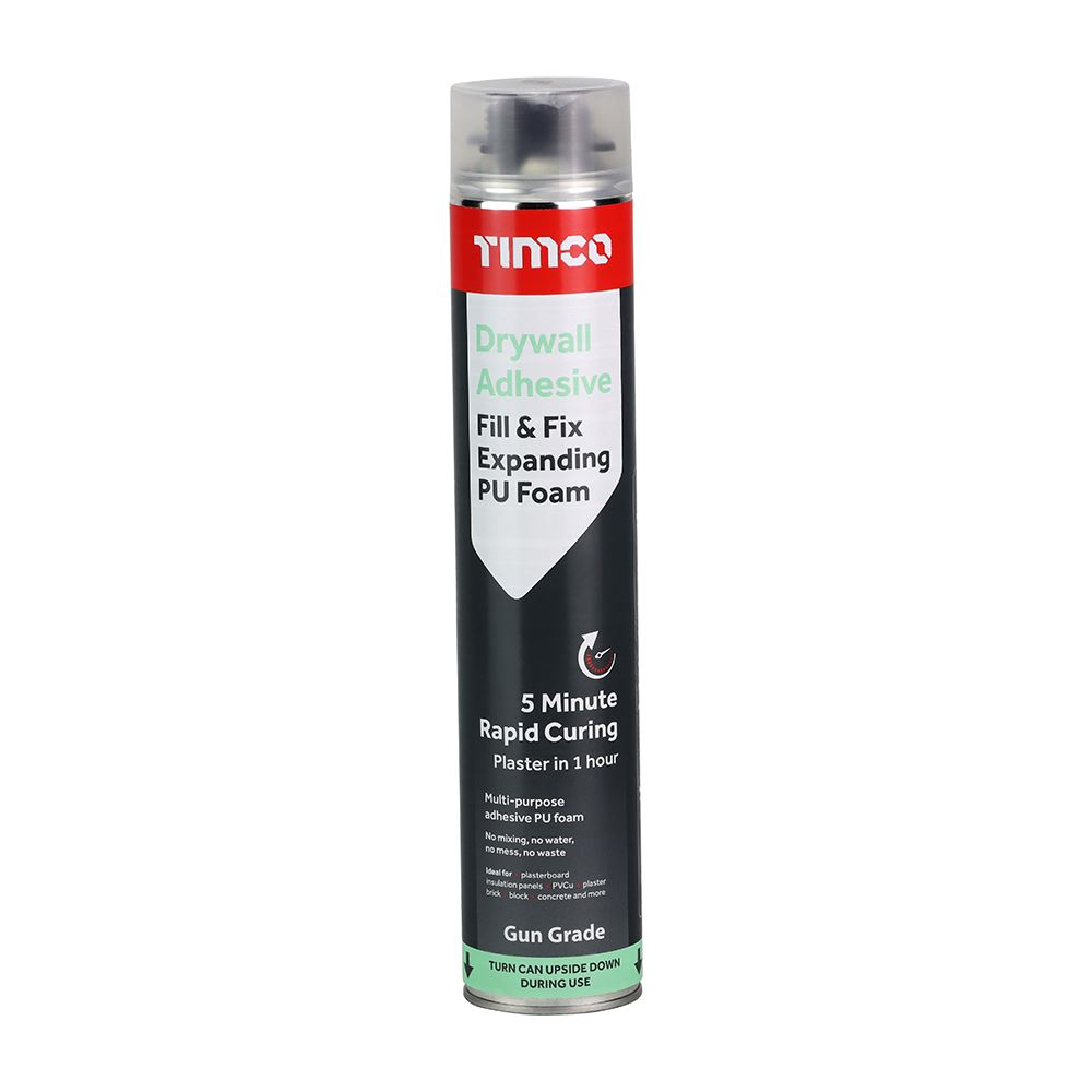 Timco - Uacht Aonchodach Foam Leathadh Fill & Fix do Dhrywall, 750ml