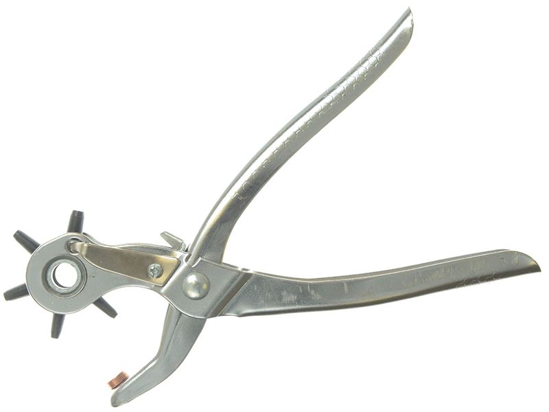 BlueSpot Leather Punch Pliers, 200mm with 6 Size Punches