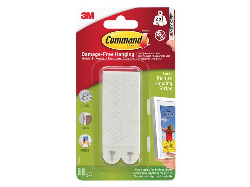 Command™ Ophangstrips voor Foto's, Groot (4 stuks)