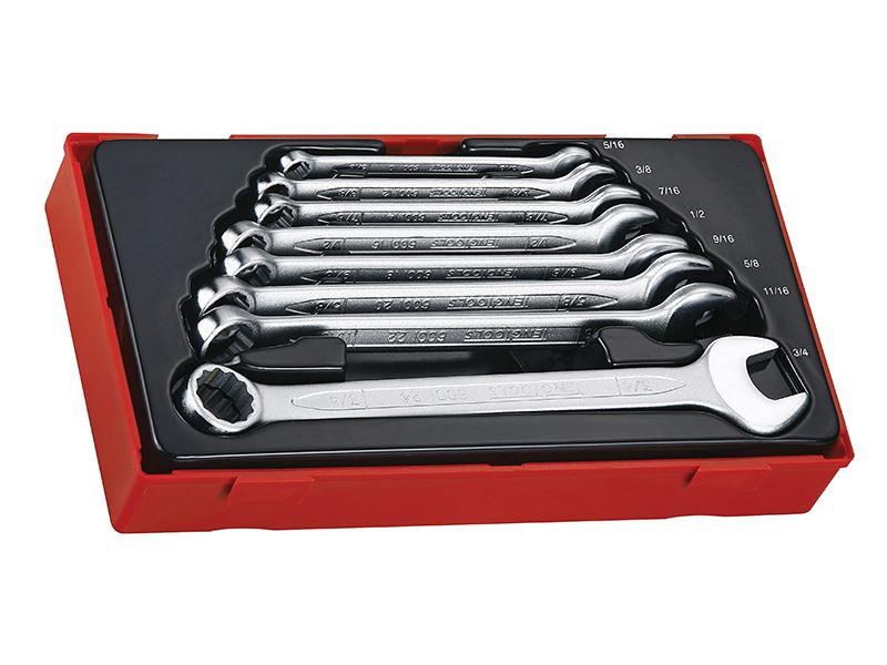Teng TT3592 AF Combination Spanner Set, Chrome Vanadium Steel, 8-Piece