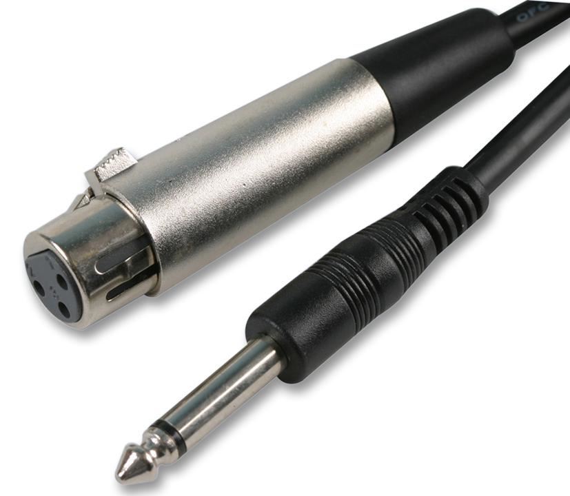 PRO SIGNAL - Kabel Audio XLR Socket ke 6.35mm (1/4') Jack Plug Mono, 3m Hitam