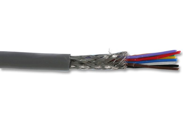 MULTICOMP PRO Cabo Blindado 9 Vias, 0.1mm², Cinza, 25m