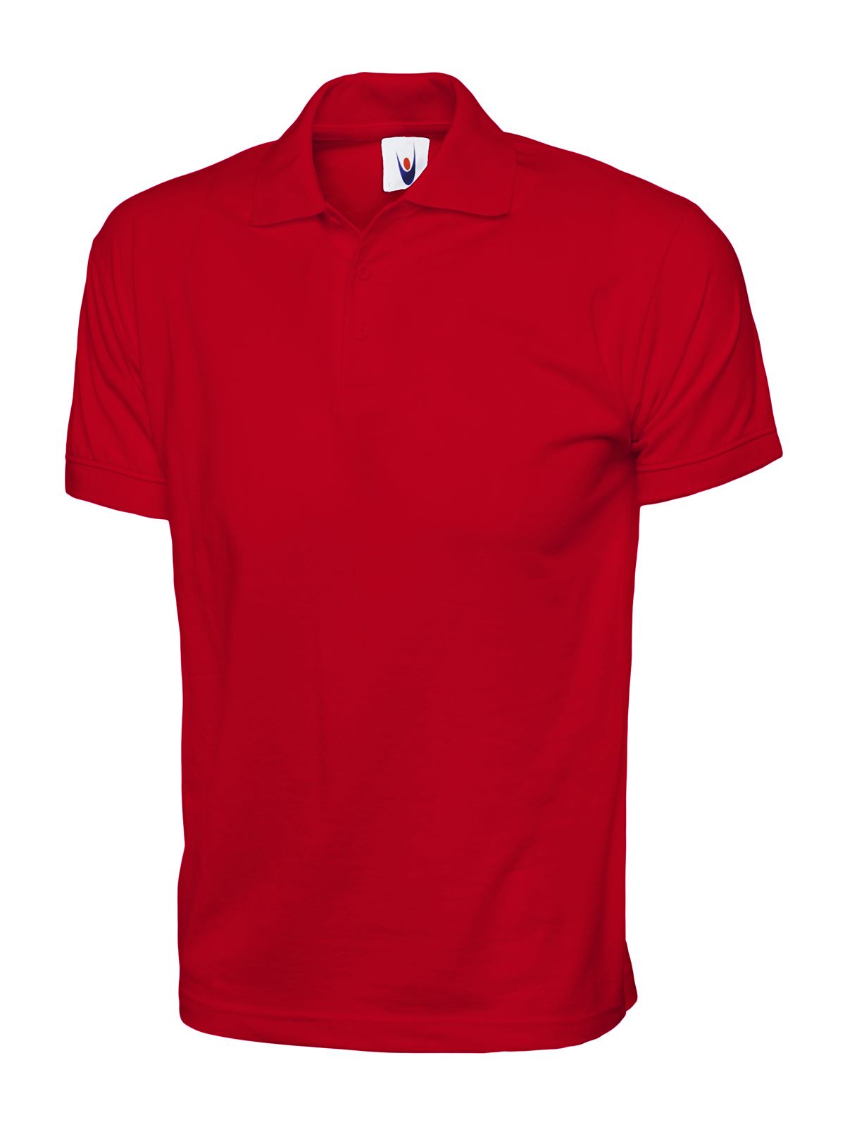 Uneek Unisex Jersey Polo Shirt, 100% Cotton, Red, Size XL