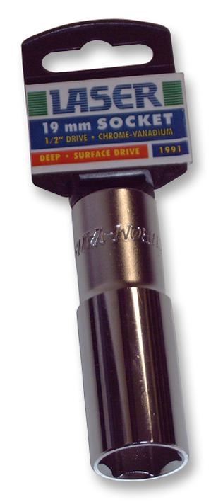 RARAION 19mm 1/2-inch Deep Hex Chrome Socket