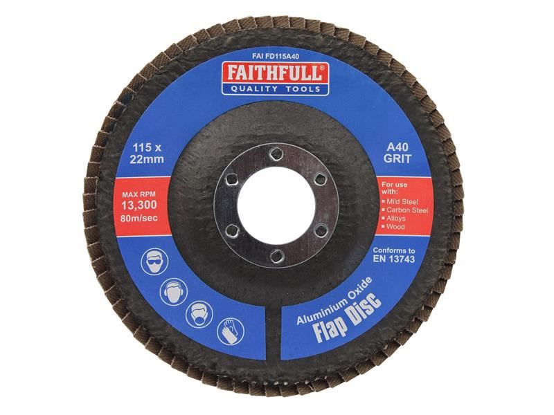 Faithfull דיסק שיוף תחמוצת אלומיניום, 115מ