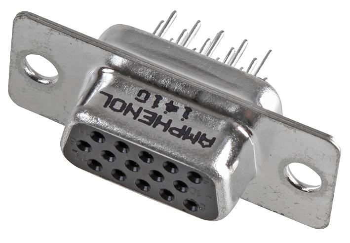 Amphenol - Υποδοχή PCB D-Sub 15-Pin Υψηλής Πυκνότητας, Επιχρυσωμένη