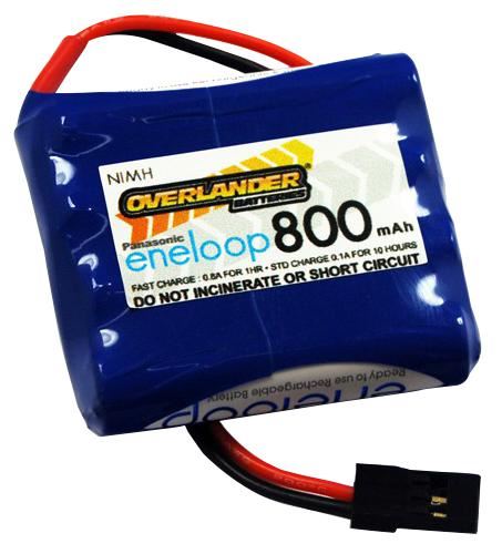 OVERLANDER Panasonic Eneloop 800mAh AAA 4.8V Ni-MH RX Battery Pack with JR Conn