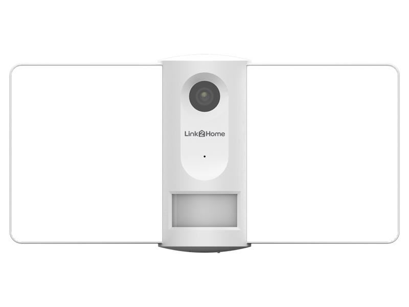 Link2Home Outdoor Slimme Floodlight Camera, 2K 4MP, Wit