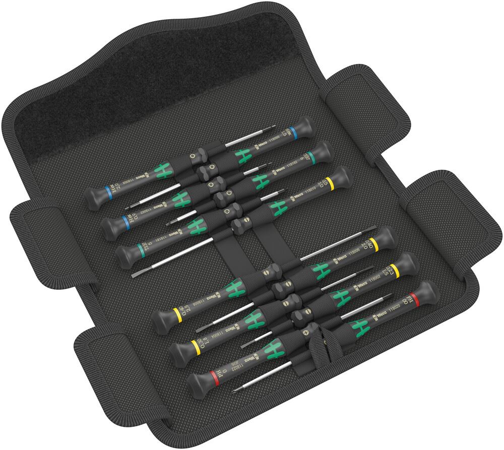 Wera Kraftform Micro 12 Screwdriver Set for Electronics, 12-Piece