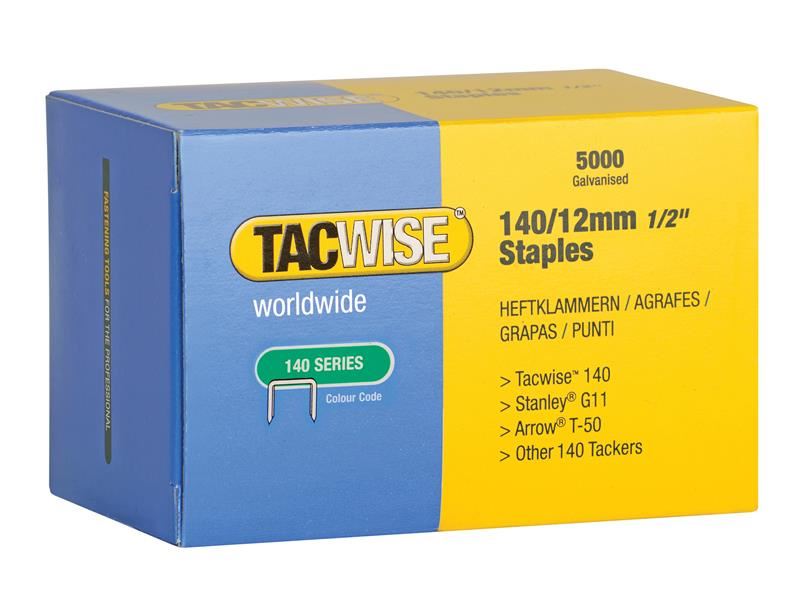 Tacwise 140 Pregos Galvanizados de 12mm (Embalagem de 5000)