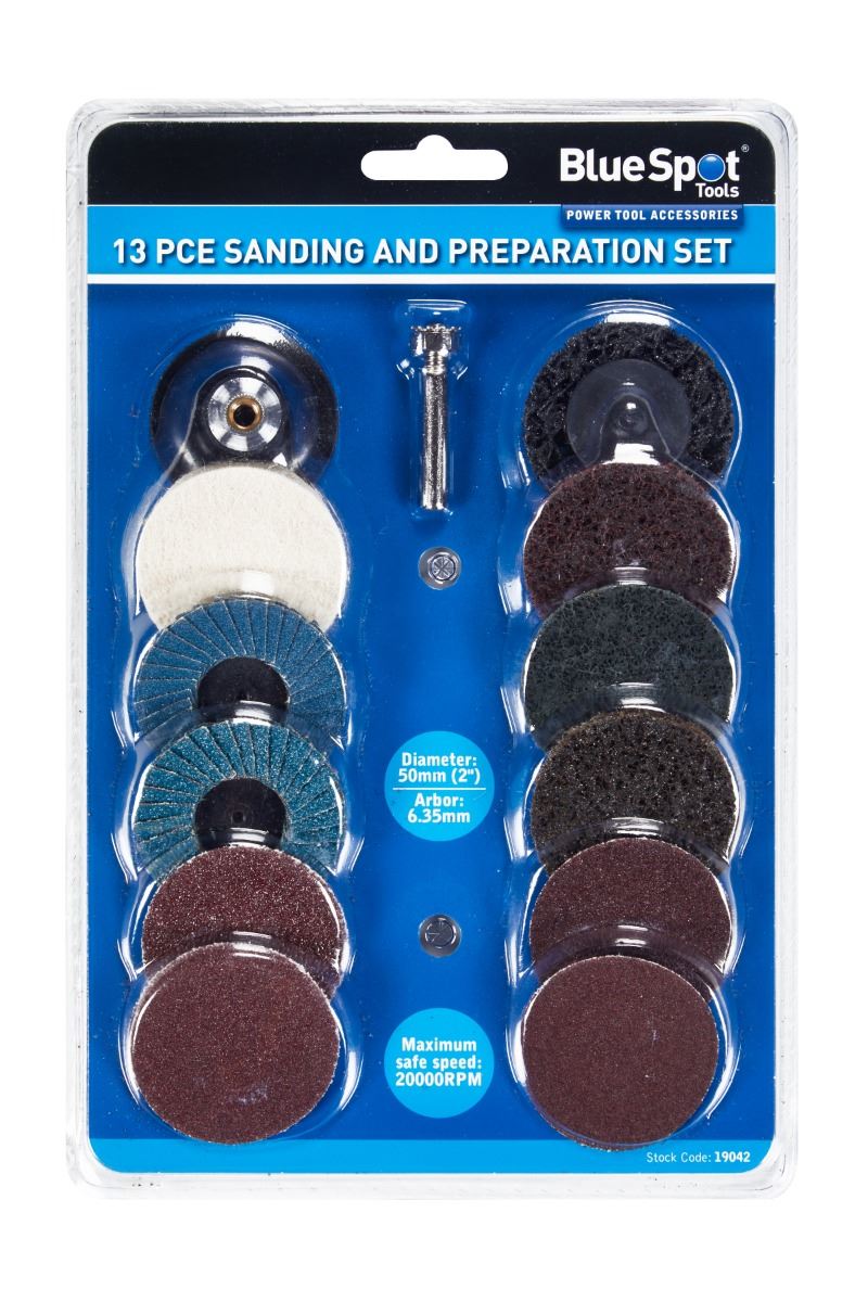 Blue Spot Tools 12-Piece Sanding & Preparation Set