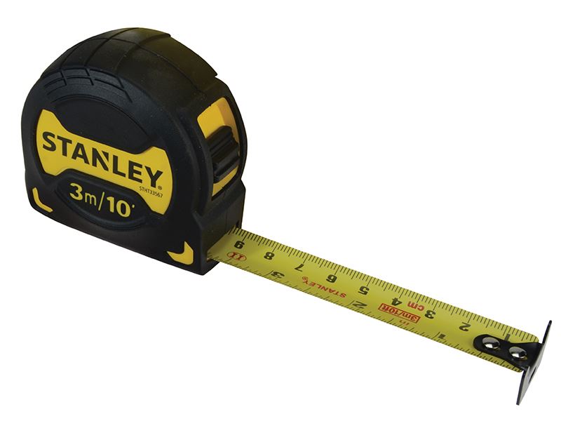 STANLEY Grip Pocket Tape Measure, 3m/10ft, 19mm Width